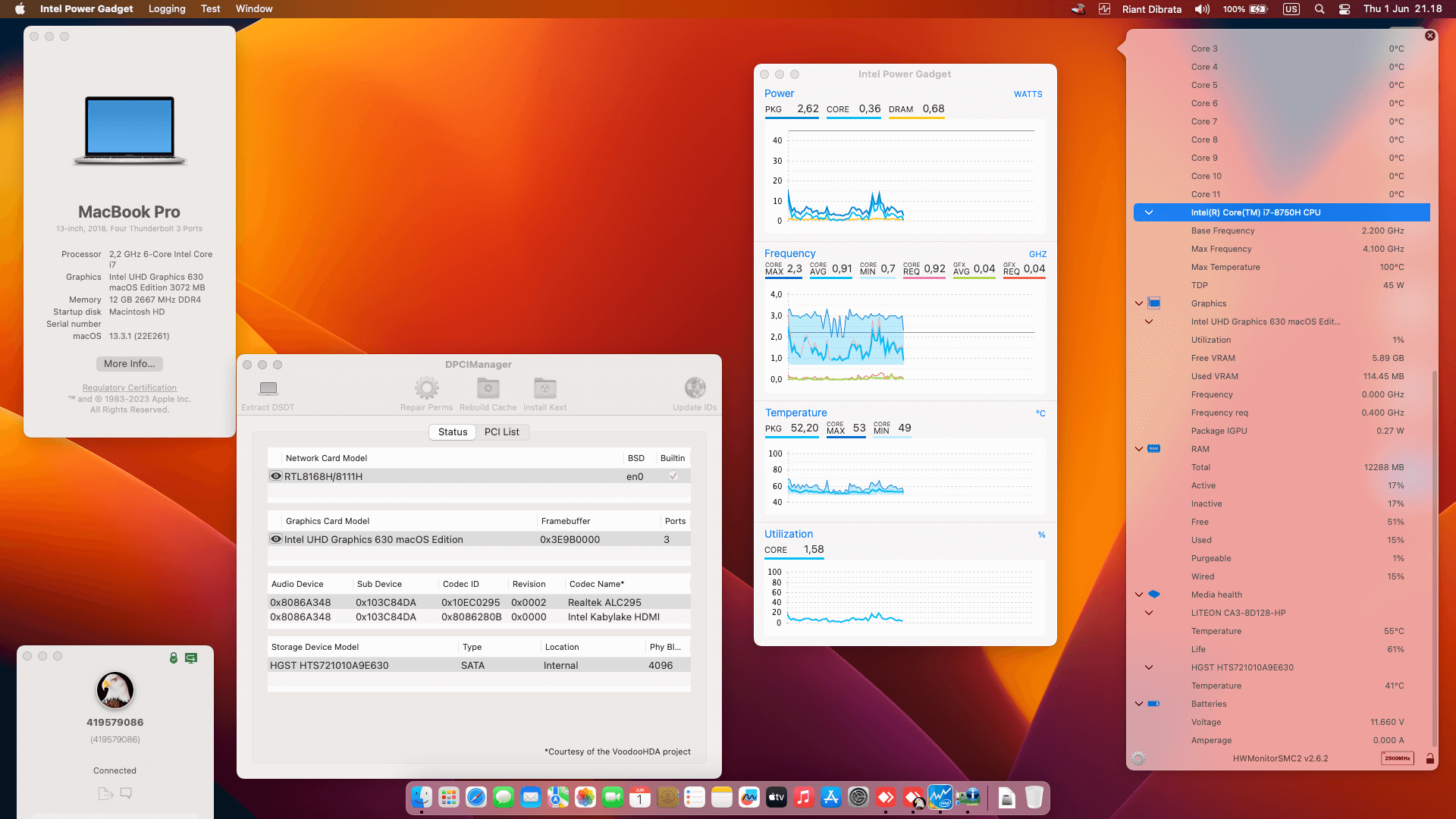 HP Omen 15 DC0020NR [CoffeeLake   Intel UHD 630 + PS2 SMBUS]   OpenCore 1